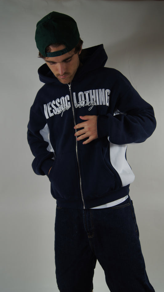 Navy Zip Hoodie