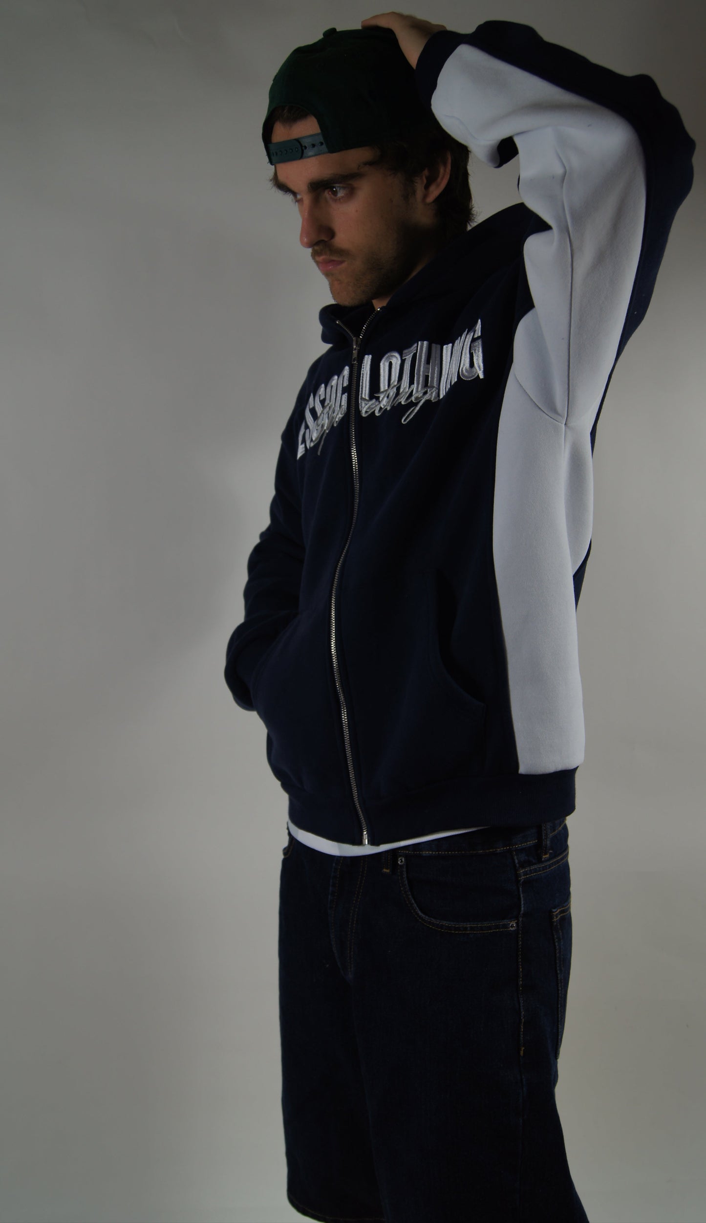 Navy Zip Hoodie