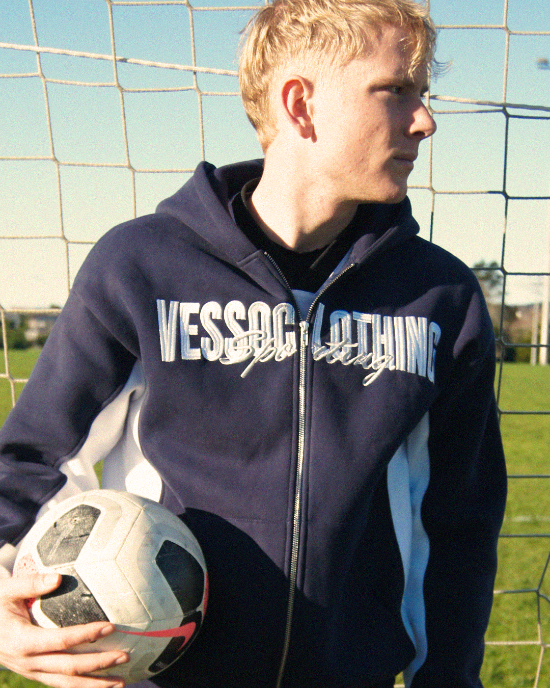 Navy Zip Hoodie