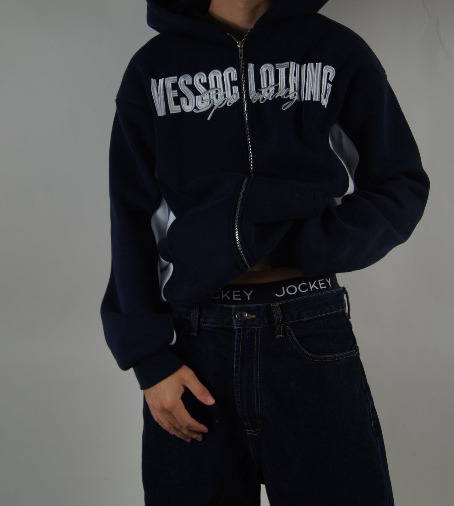 Navy Zip Hoodie