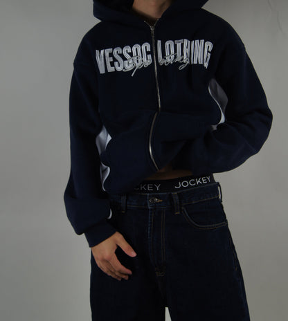 Navy Zip Hoodie